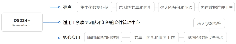 DS224+核心应用及特色拓扑图