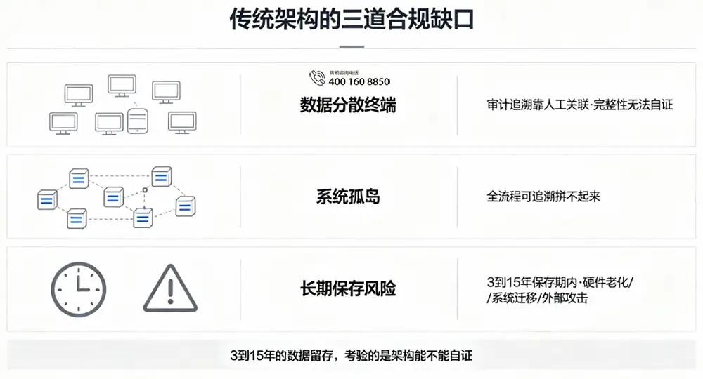 传统架构的三道合规缺口